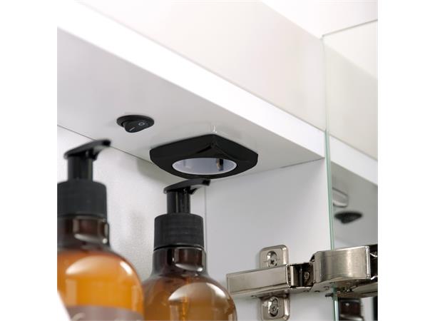 LUX - Speilskap med LED-belysning og 2 stikkontakter - 120 cm