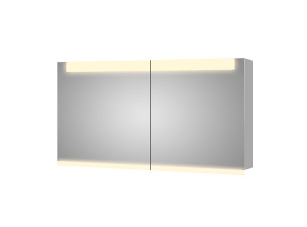 LUX - Speilskap med LED-belysning og 2 stikkontakter - 120 cm