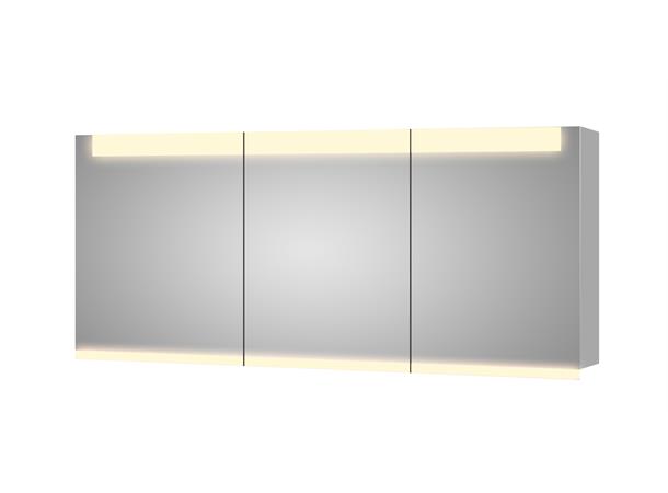 LUX - Speilskap med LED-belysning og 2 stikkontakter - 150 cm 