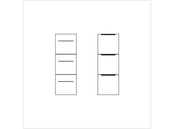 Milano Halvskap 30cm m/skuffer Ask Drivved 