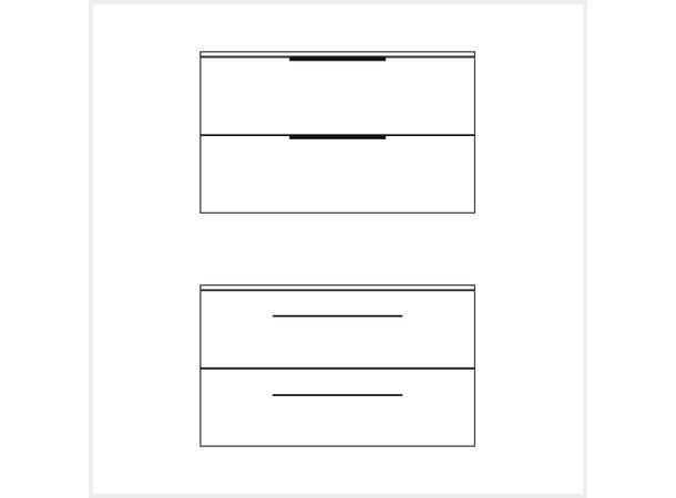 Milano Servantskap 100cm m/servant - Ask Drivved 