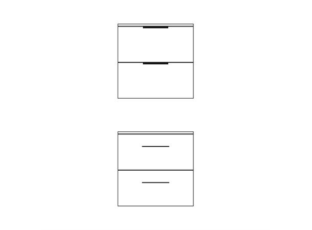 Milano Servantskap 60cm m/servant - Grå Lønn