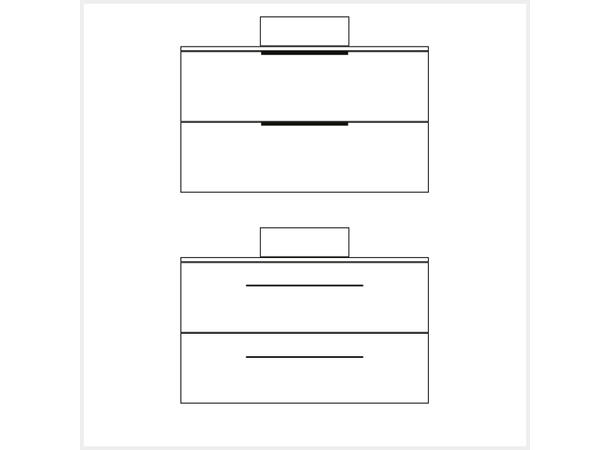 Milano Servantskap 100cm m/benkeplate - Hvit Matt 