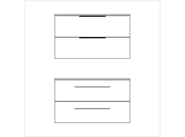 Milano Servantskap 100cm m/servant - Sort Matt 