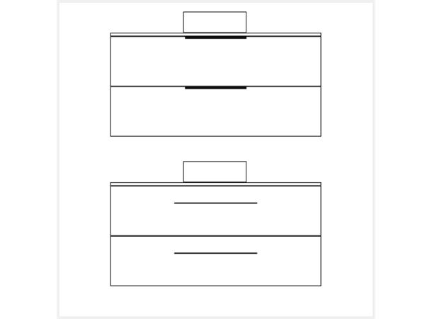 Milano Servantskap 120cm m/benkeplate - Hvit Matt 