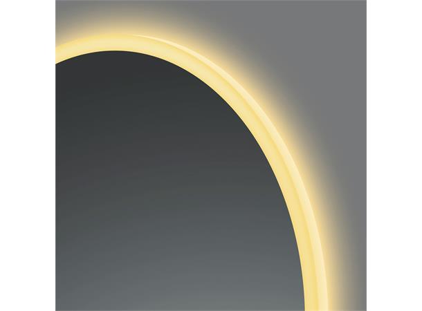 Globo - Rundt speil med LED-lysramme m/dimmer og fargejustering - Ø 100 cm