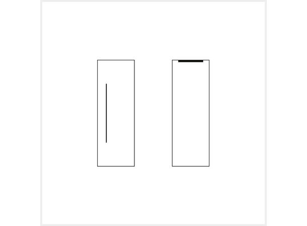 Milano Halvskap 30cm m/dør Hvit Matt 