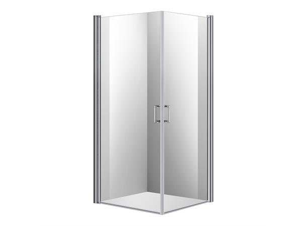 Quick Rett - Krom 90x90x195cm