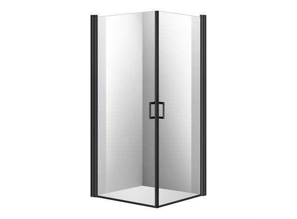 Quick Rett - Sort Matt 90x90x195cm