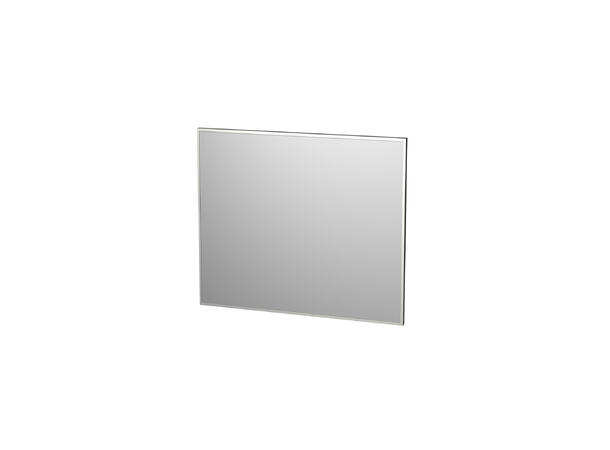 Speil - 90x75cm med børstet aluminiumsramme 
